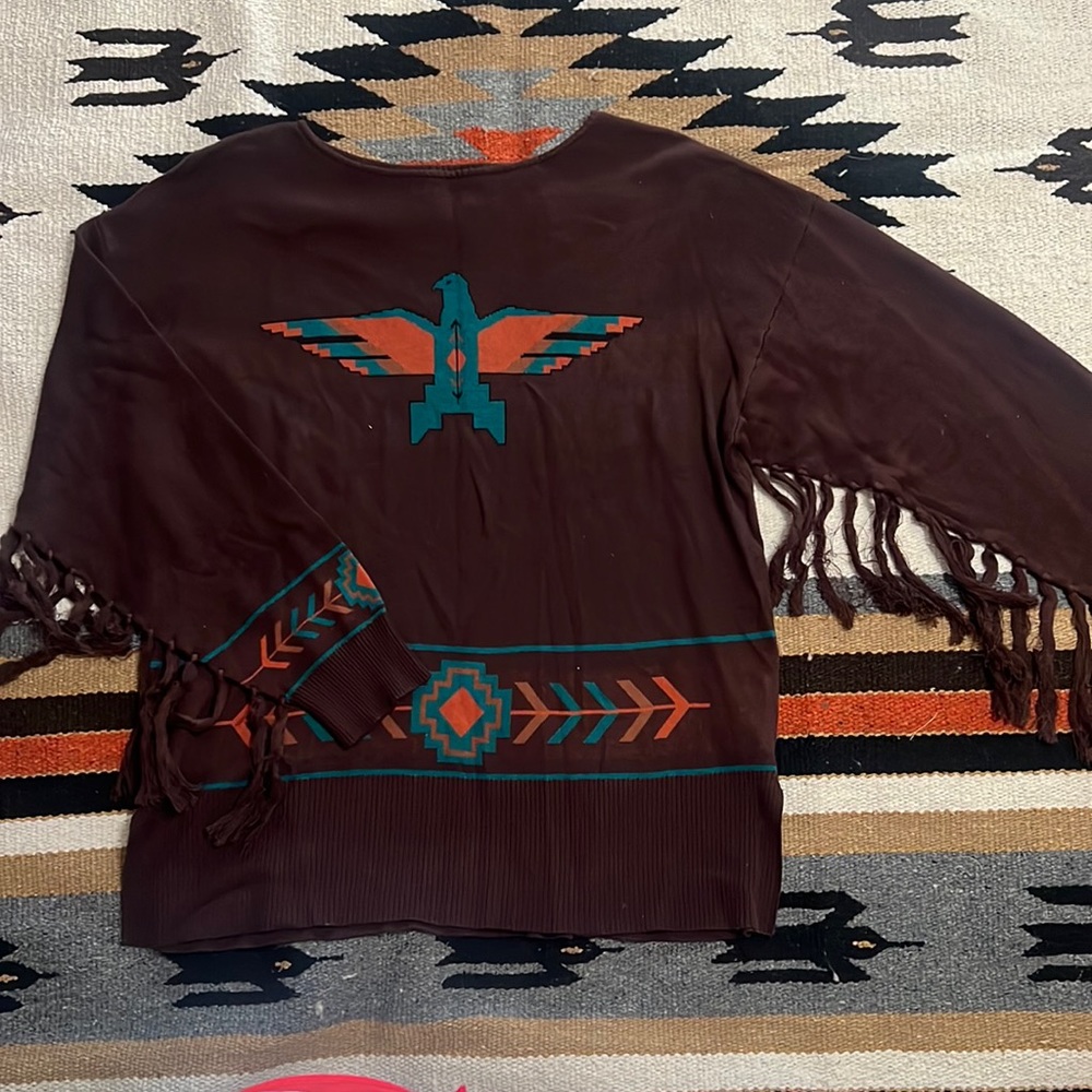 Thunderbird sweater with fringe
